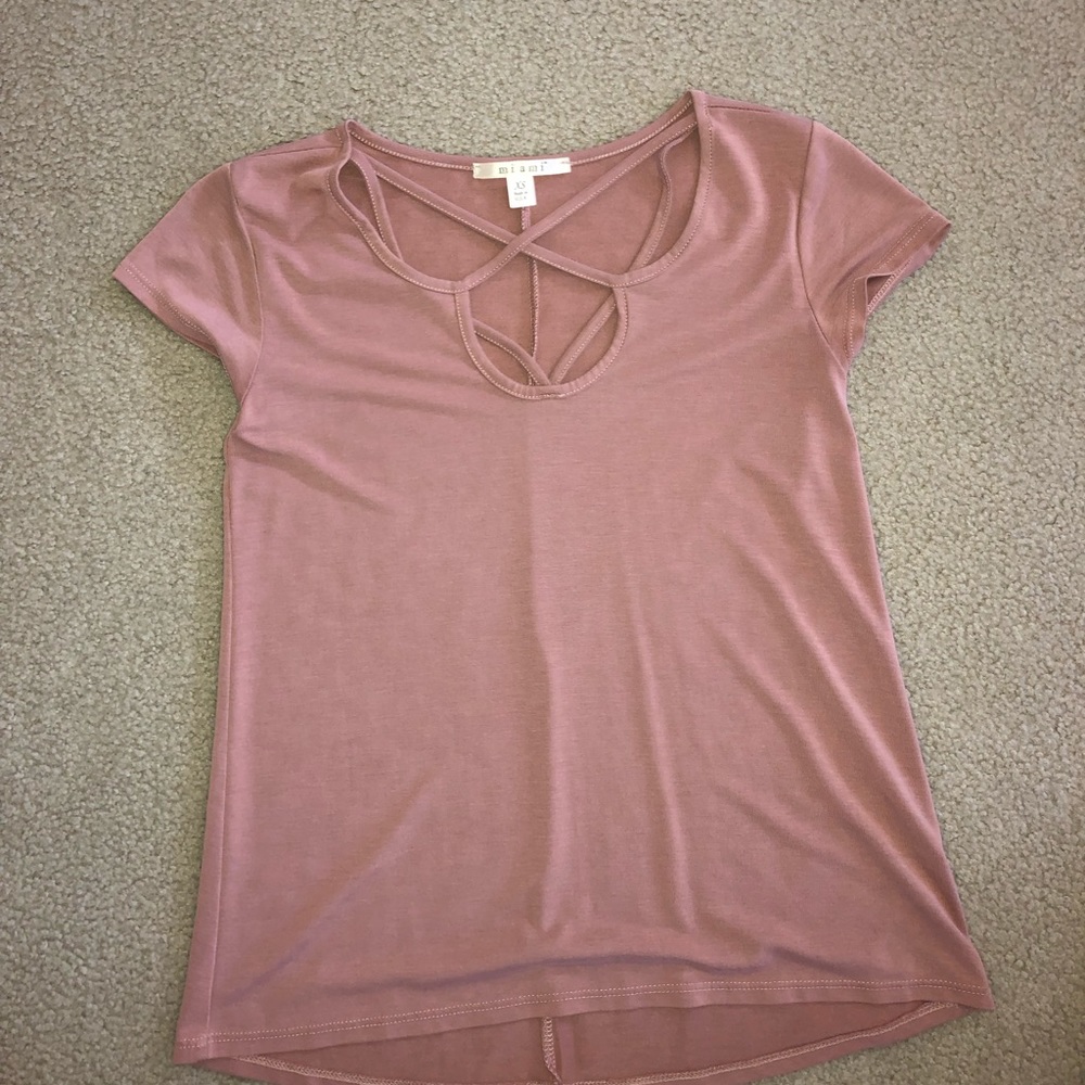 Pink Crisscrossing T-shirt
